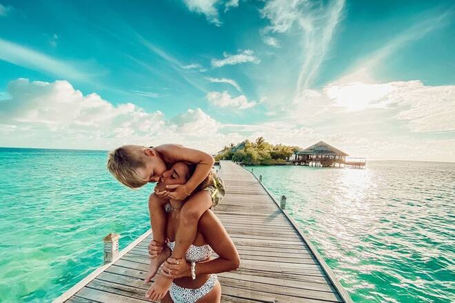 Sarah Lobardi Sohn Alessio Malediven 2020