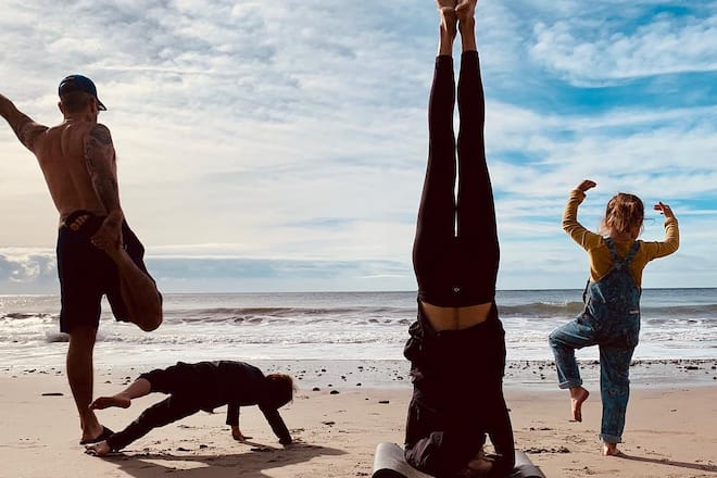 Robbie Williams und Ayda Field Williams mit ihren Kindern