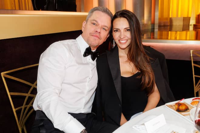 Matt Damon mit seiner Ehefrau Luciana an den Golden Globes.