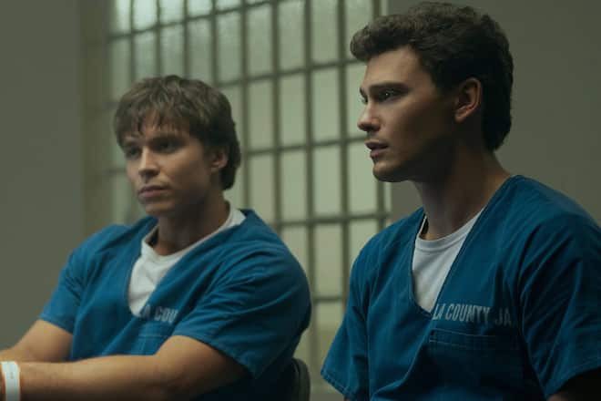 In der Netflix-Serie «Monster» werden die Menendez-Brüder von Nicholas Alexander Chavez (l.) und Cooper Koch dargestellt.