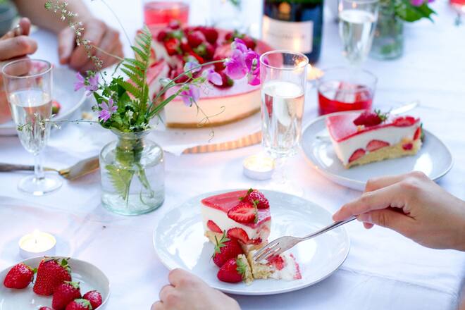 Erdbeer Champagner Torte