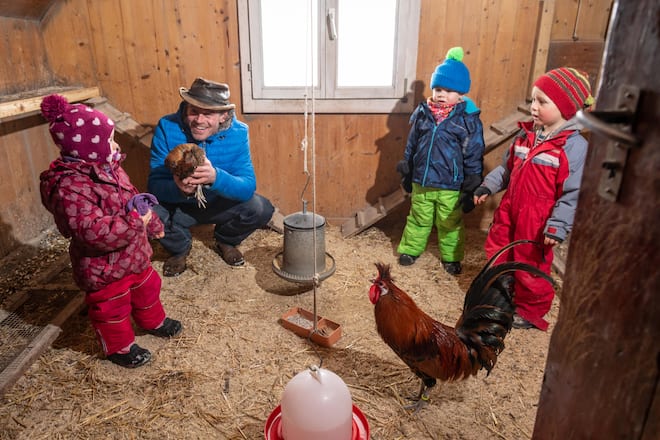 Franz Arnold mit seinen Kindern