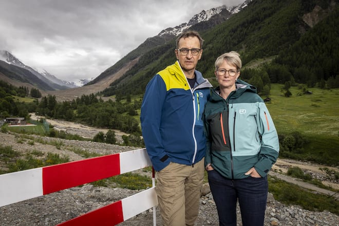 «Die Erinnerungen tun weh»: Die Hoteliers Laurent Hubert und Esther Bellwald verloren ihren Betrieb und ihr Zuhause.