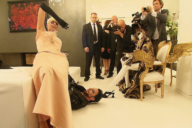 Harald Glööckler mit Busenfreudin Brigitte Nielsen